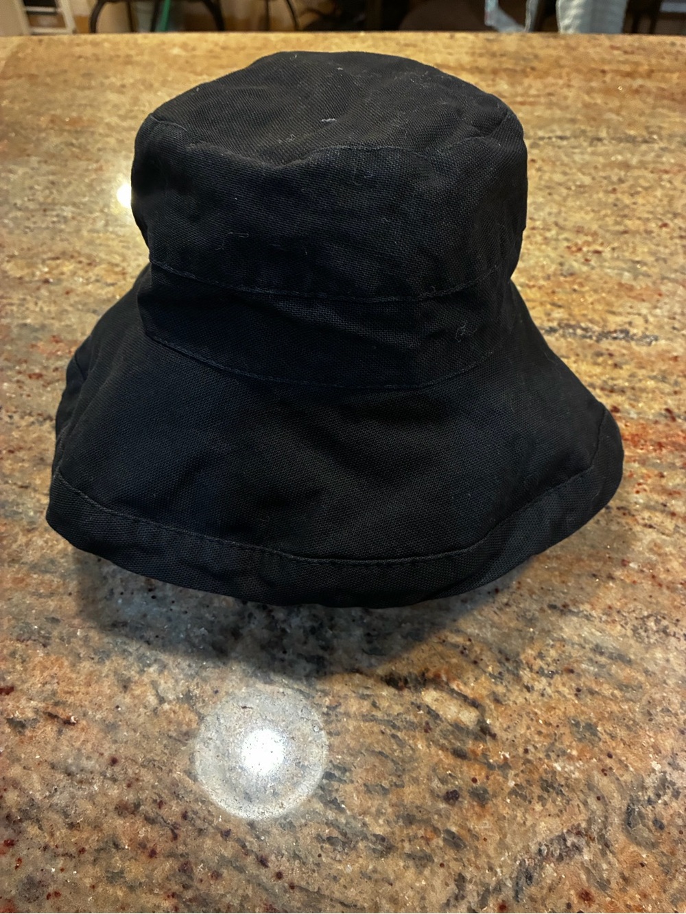 Scala Collezione Black & White Brim Canvas Bucket Hat
